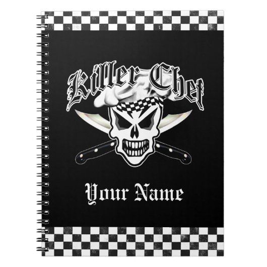 Chef Skull en Crossed Chef Knives 2 Notitieboek (Voorkant)