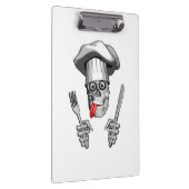 Chef Skull: Mes en Vork Klembord (Rechts)