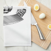 Chef Skull met Butcher Knives Theedoek (Quarter Fold)