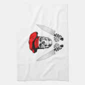 Chef Skull met Chef Knives Theedoek (Verticaal)