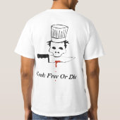 Chef Skull met Knife Antony Bourdain Logo! T-shirt (Achterkant)