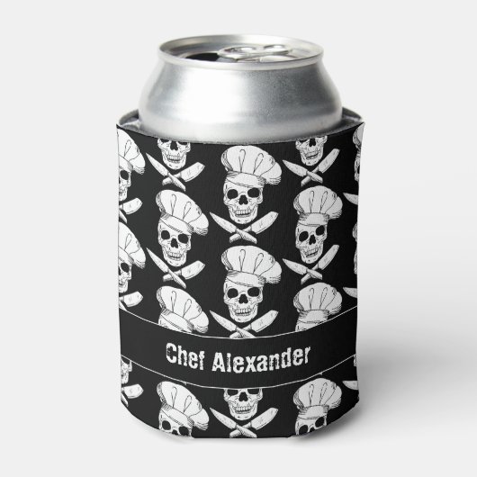 Chef Skulls met gekruiste messen Blikjeskoeler (Blikje Voorkant)