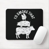 Chef Slager Bbq Ik Zou Dat Varkensvlees Roken Funn Muismat (Met muis)