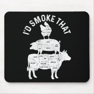 Chef Slager Bbq Ik Zou Dat Varkensvlees Roken Funn Muismat