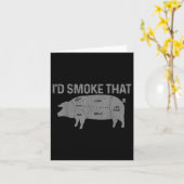 Chef-slager BBQ rookt dat varkensvarken grappig ge Kaart (Gele Bloem)