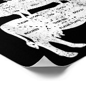 Chef-slager BBQ rookt dat varkensvlees grappig vet Poster (Hoek)