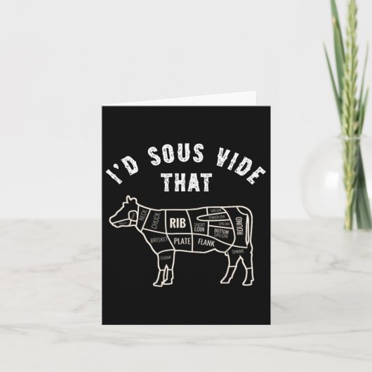 Chef-slager Cook BBQ I'd Sous Vide Dat Koe Rundvle Kaart (Voorkant)