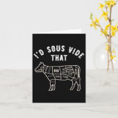 Chef-slager Cook BBQ I'd Sous Vide Dat Koe Rundvle Kaart (Gele Bloem)