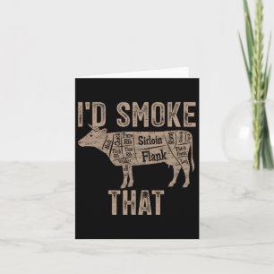 Chef Slager Kok Bbq Ik Zou Die Koe Runderen Grappi Kaart
