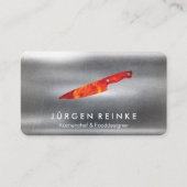 Chef Slate Fire Knife Visitekaartje (Voorkant)