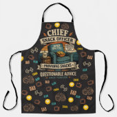 Chef Snacks Officer Funny Vader Plicht Vaderdag Schort (Voorkant)
