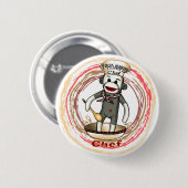 Chef Sock Monkey speldje (Voorkant /achterkant)