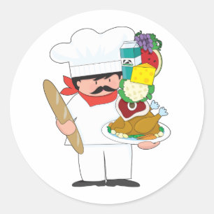 Chef Stack Ronde Sticker