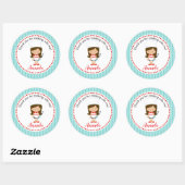 Chef Stickers (Blauwgroen turquoise rode meisje wh (Vel)
