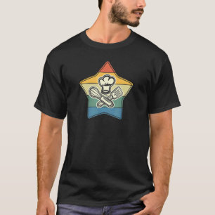 Chef-symbool met Pet van de Chef en kookgereedscha T-shirt