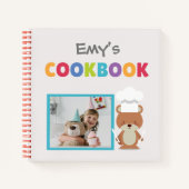 Chef Teddy Bear - Gepersonaliseerd Kinder Recipe B Notitieboek (Voorkant)