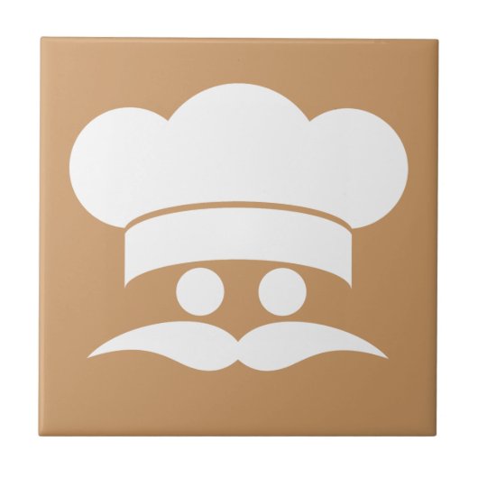 CHEF tegels voor aangepaste kleuren Tegeltje (Voorkant)
