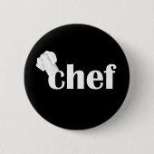 Chef Text Design-knop Ronde Button 5,7 Cm (Voorkant)