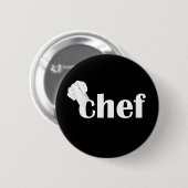 Chef Text Design-knop Ronde Button 5,7 Cm (Voorkant /achterkant)