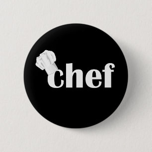 Chef Text Design-knop Ronde Button 5,7 Cm