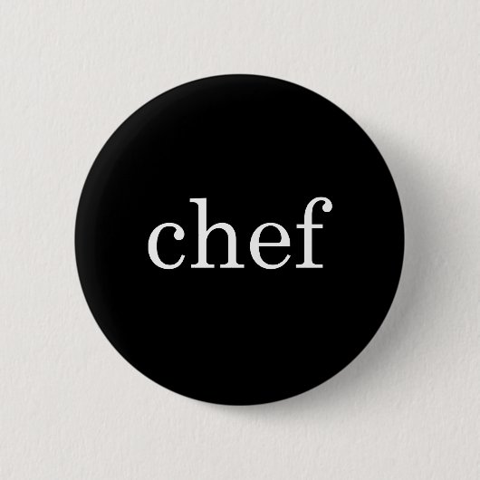 Chef Text Minimalist Button (Voorkant)