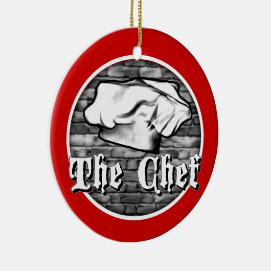 Chef Toque Keramisch Ornament (Rechts)