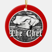 Chef Toque Keramisch Ornament (Voorkant)