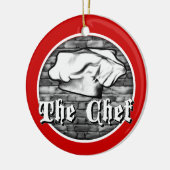 Chef Toque Keramisch Ornament (Links)