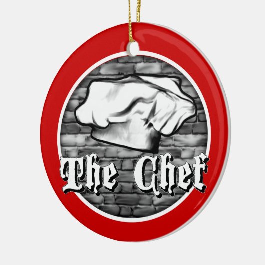 Chef Toque Keramisch Ornament (Links)