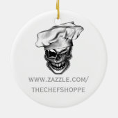 Chef Toque Keramisch Ornament (Achterkant)