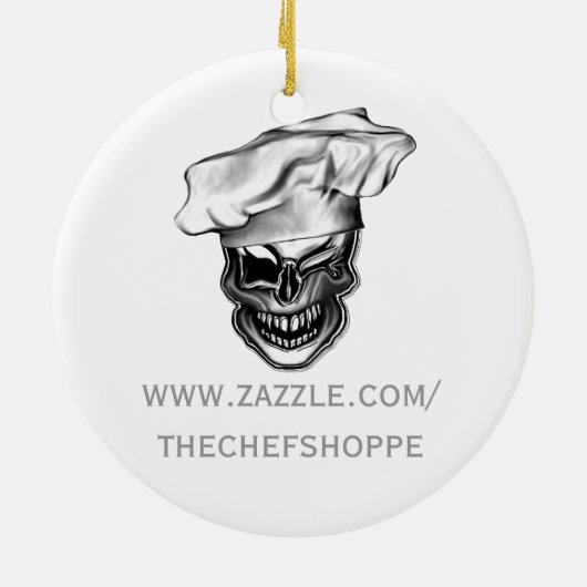 Chef Toque Keramisch Ornament (Achterkant)