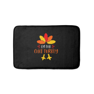 Chef Turkey Family Shirten Matching Thanksgiving P Badmat