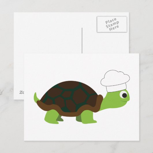 Chef Turtle Briefkaart (Voorkant / Achterkant)