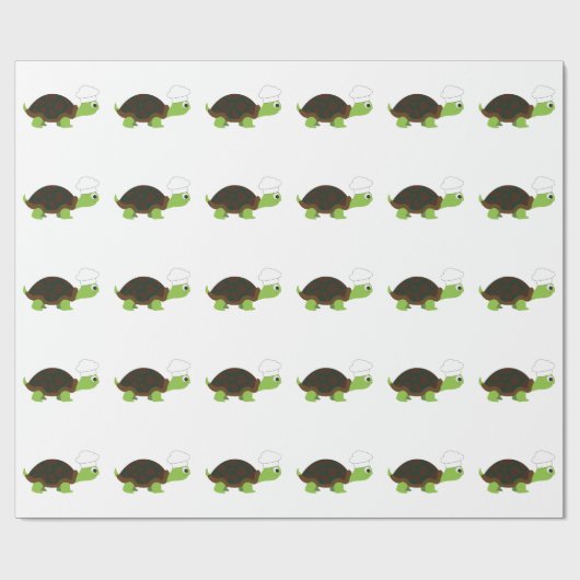 Chef Turtle Cadeaupapier (Vlak)