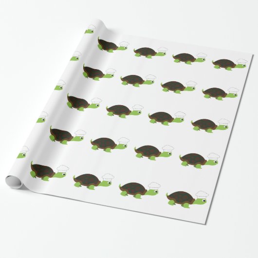 Chef Turtle Cadeaupapier (Uitgerold)