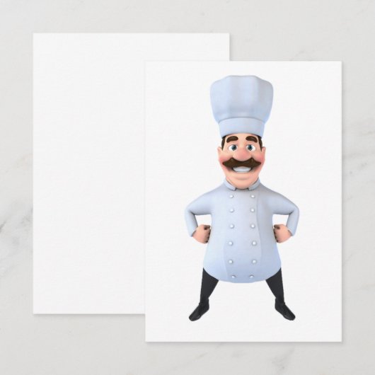 Chef-uitnodigingen Kaart (Voorkant / Achterkant)