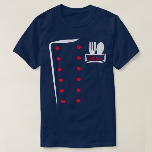 Chef Uniform Funny Cook Costume T-shirt (Design voorkant)