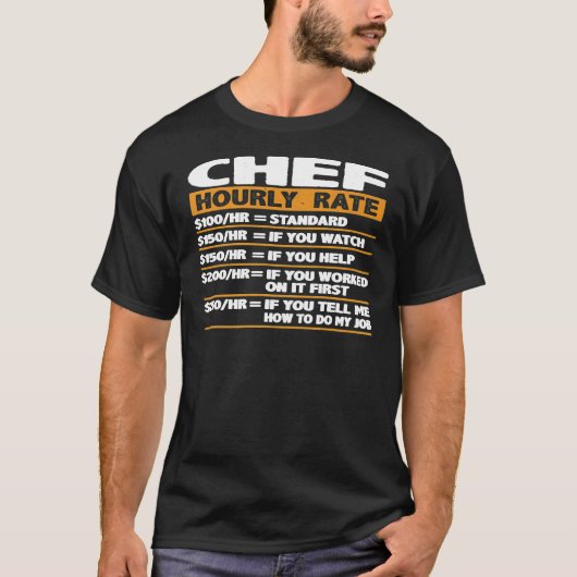 Chef uurtarief Chef T-shirt (Voorkant)