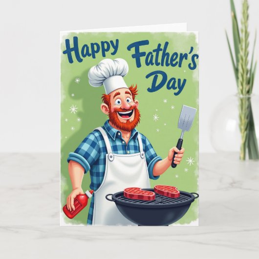 Chef Vaderdag Feestkaart Kaart (Voorkant)