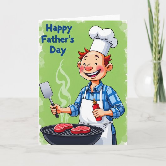Chef Vaderdag Grillkaart Kaart (Voorkant)