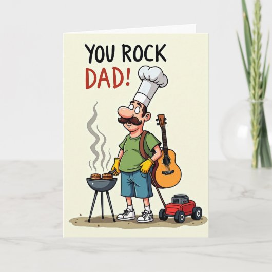 Chef Vaderdag Illustratiekaart Kaart (Voorkant)