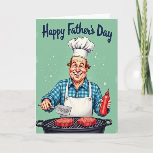 Chef Vadersdag Feestkaart Kaart (Voorkant)