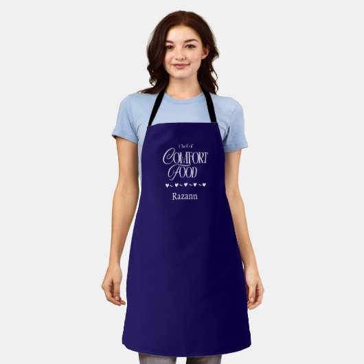 Chef van comfortvoedsel Bewerkbare kleur Gepersona Schort (Gedragen)