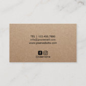 Chef  Vegetable illustratie Rustic Kraft Visitekaartje (Achterkant)