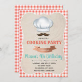 Chef verjaardagsfeestje uitnodiging (Voorkant / Achterkant)