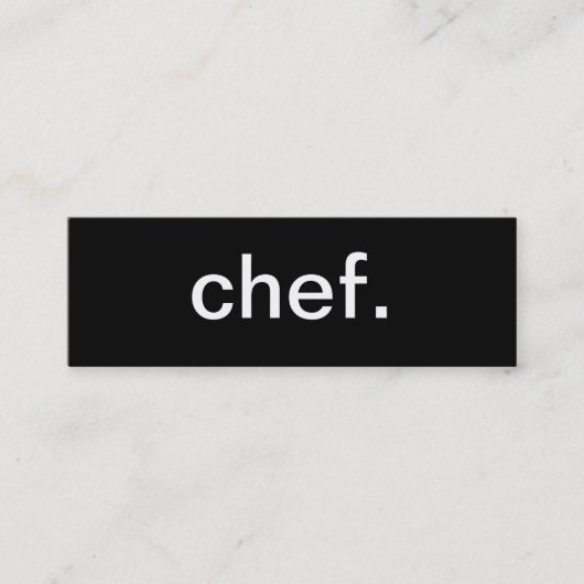 Chef-Visitekaartje Mini Visitekaartje (Voorkant)