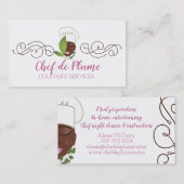 Chef-visitekaartje van de Afrikaanse Afrikaanse vr Visitekaartje (Voorkant / Achterkant)