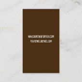 Chef-Visitekaartje Visitekaartje (Achterkant)