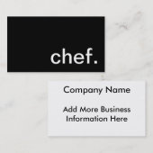 Chef-Visitekaartje Visitekaartje (Voorkant / Achterkant)