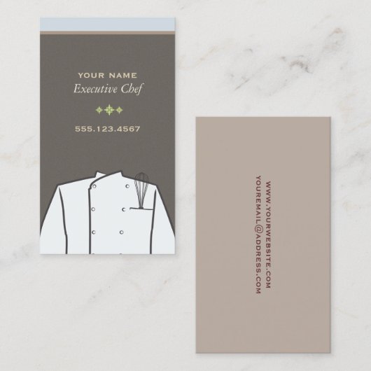 Chef-Visitekaartje Visitekaartje (Voorkant / Achterkant)